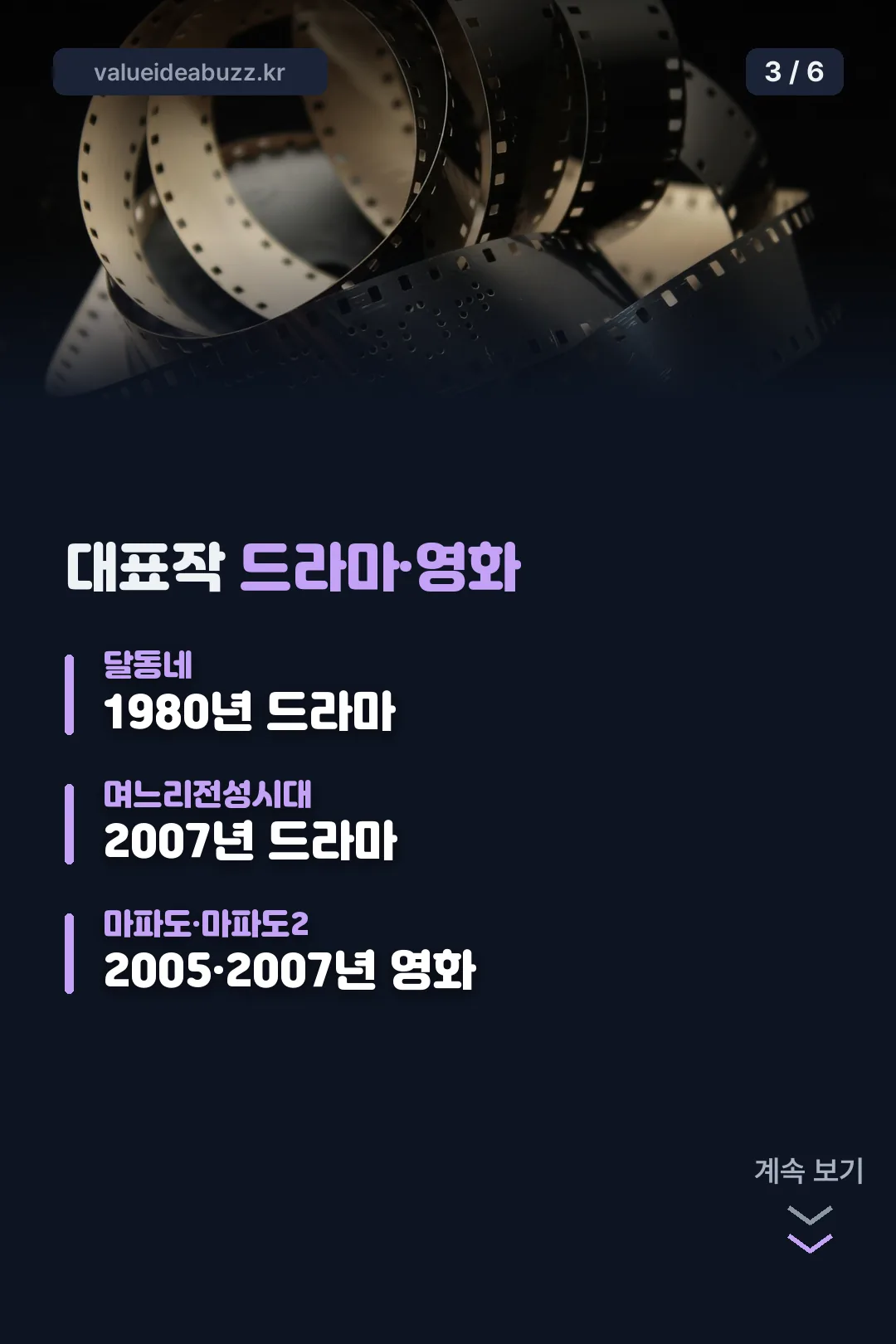 대표작 드라마·영화