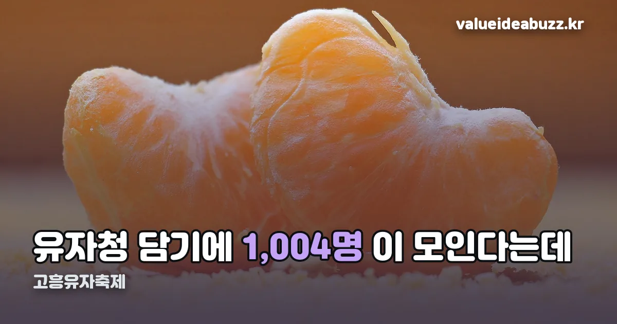 고흥유자축제 정리 썸네일