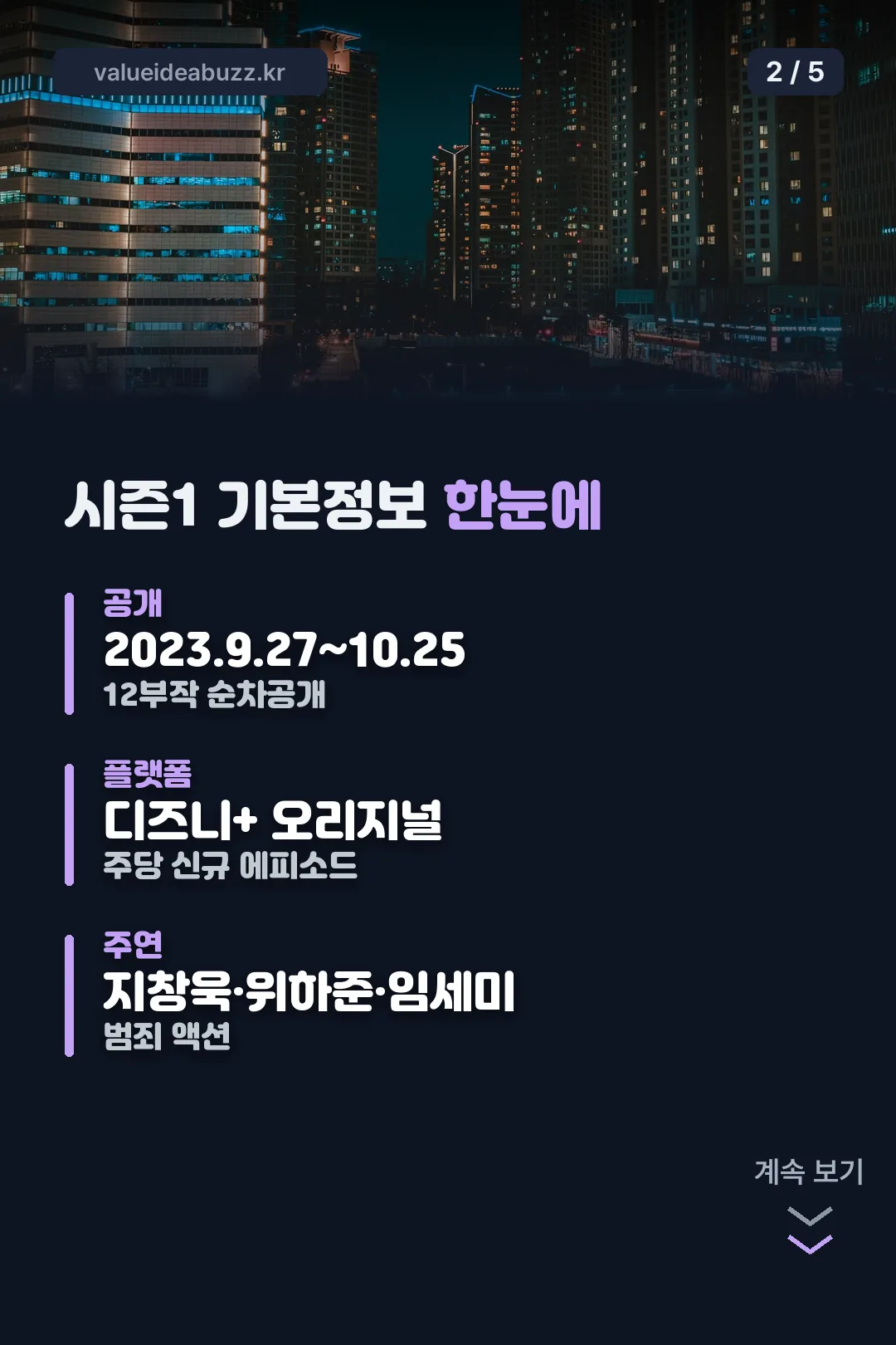 시즌1 기본정보 요약